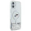 Karl Lagerfeld KLHMP16SLGKCSGH iPhone 16 6.1 hardcase transparent Liquid Glitter Karl&Choupette Head Magsafe